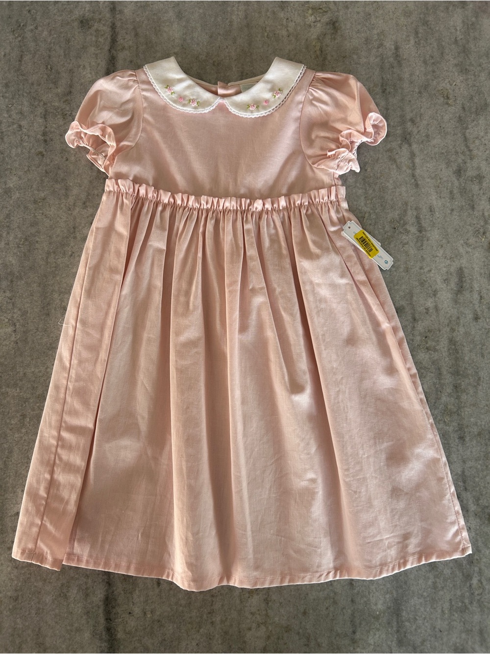 Edgehill Collection Girls' Pink Peter Pan Collar Dress Size 4T
